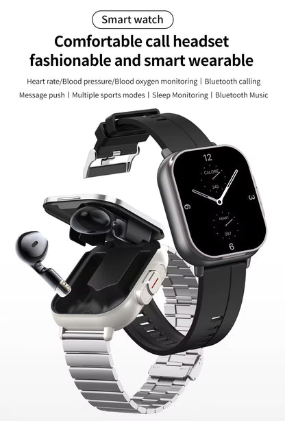 Montre connectée sans fil 2.01 pouces pour IOS et android avec écouteurs intégrés